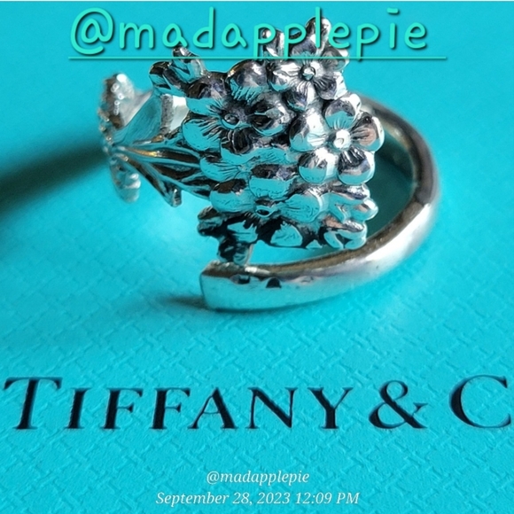 1885 Tiffany & Co. Forget Me Not Spoon Ring in Sterling(Spoon by T&Co.) #4 - Picture 17 of 17